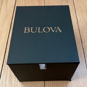 Bulova Black and Gold Watch Box with Pillow